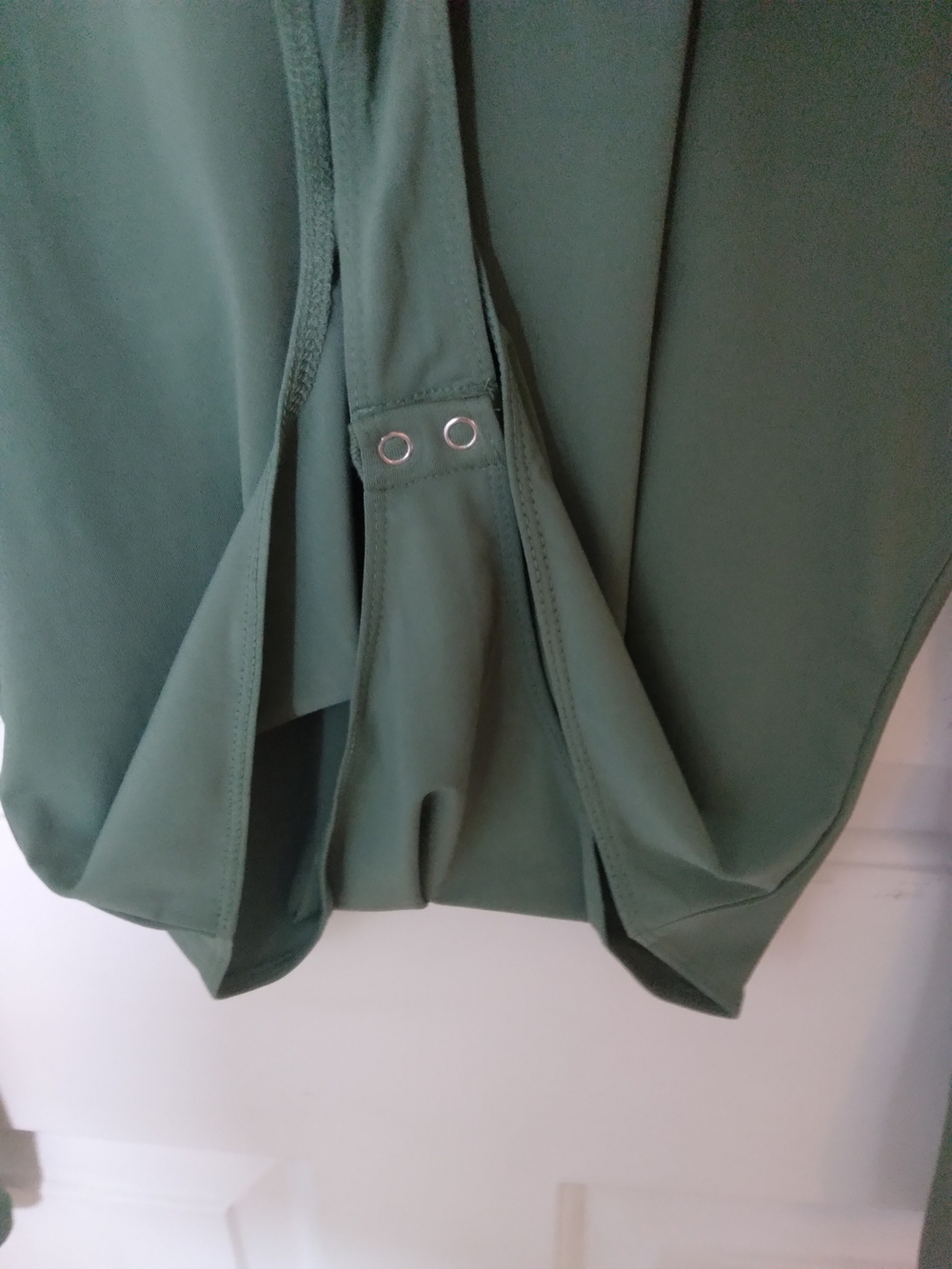 Almost Famous Sage Green V-Neck Long Sleeve Bodysuit - Picture 7 of 7